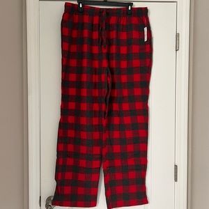 Men’s Red Buffalo Check Flannel Pajama Pants